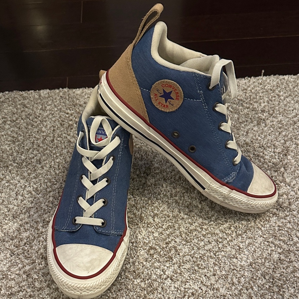 Converse Blue and Brown High-Tops